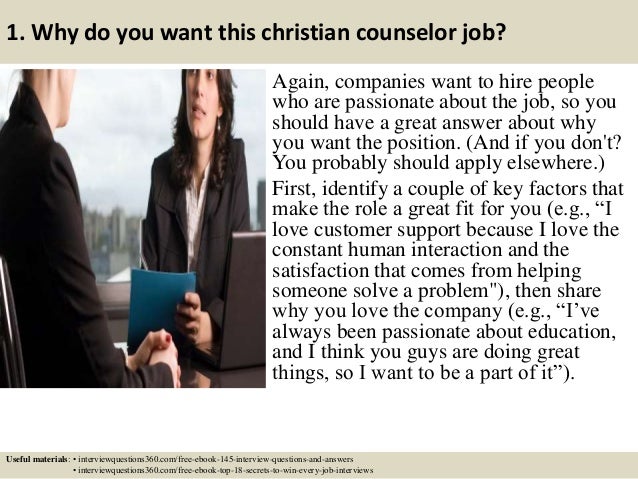 top 10 christian counselor interview questions and answers