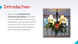 Top 10 Christmas Chandelier Decoration Ideas