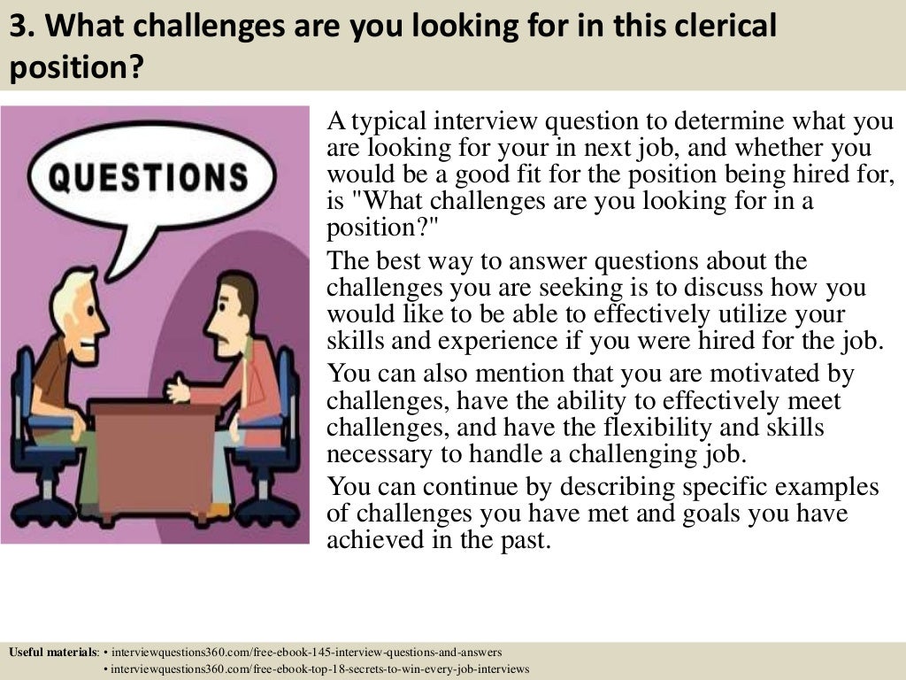Top 10 clerical interview questions and answers