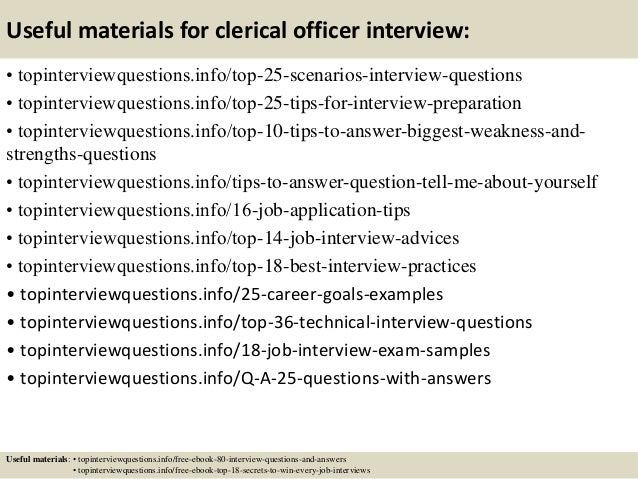 top 10 clerical officer interview questions and answers clerical interview questions