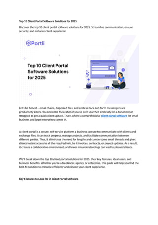 Top 10 Client Portal Software Solutions for 2025.docx