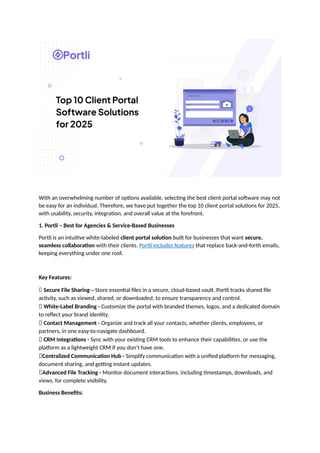 Top 10 Client Portal Software Solutions for 2025.docx