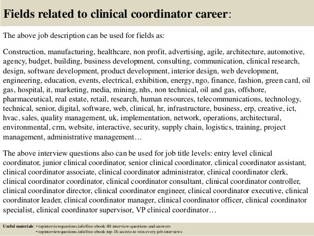 Top 10 clinical coordinator interview questions and answers