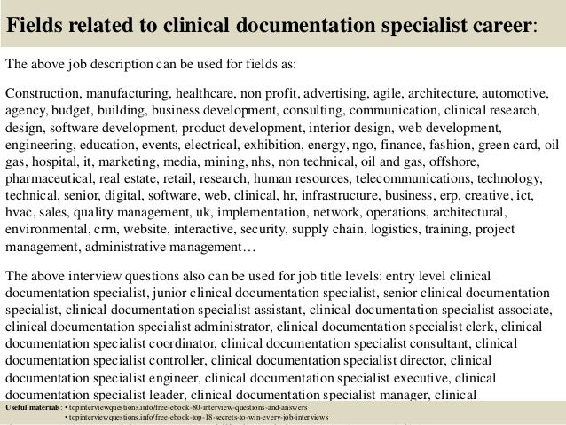 Clinical Document Specialist Resume