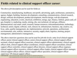Top 10 clinical support officer interview questions and answers | PPTX