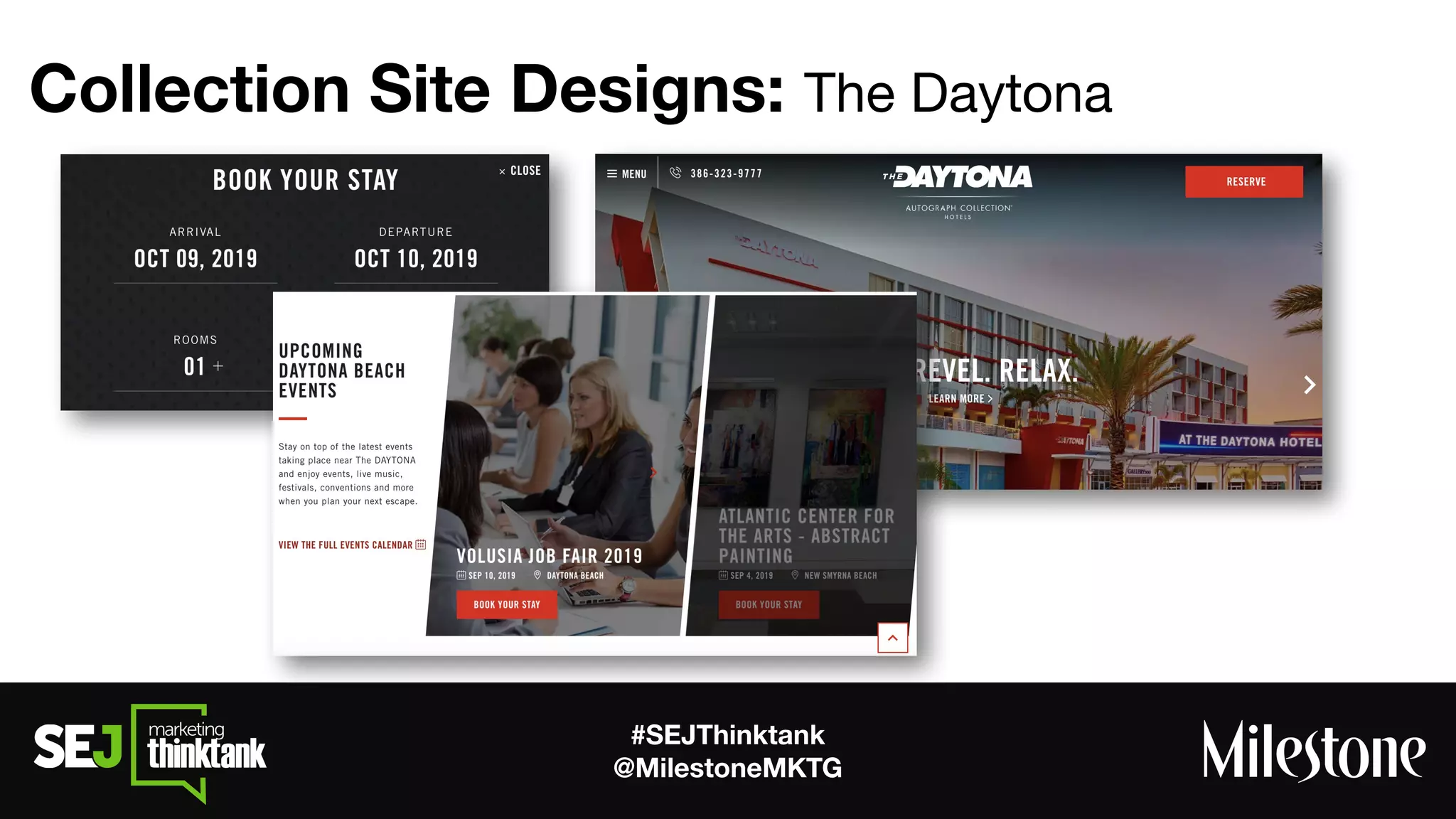 #SEJThinktank
@MilestoneMKTG
Collection Site Designs: The Daytona
 