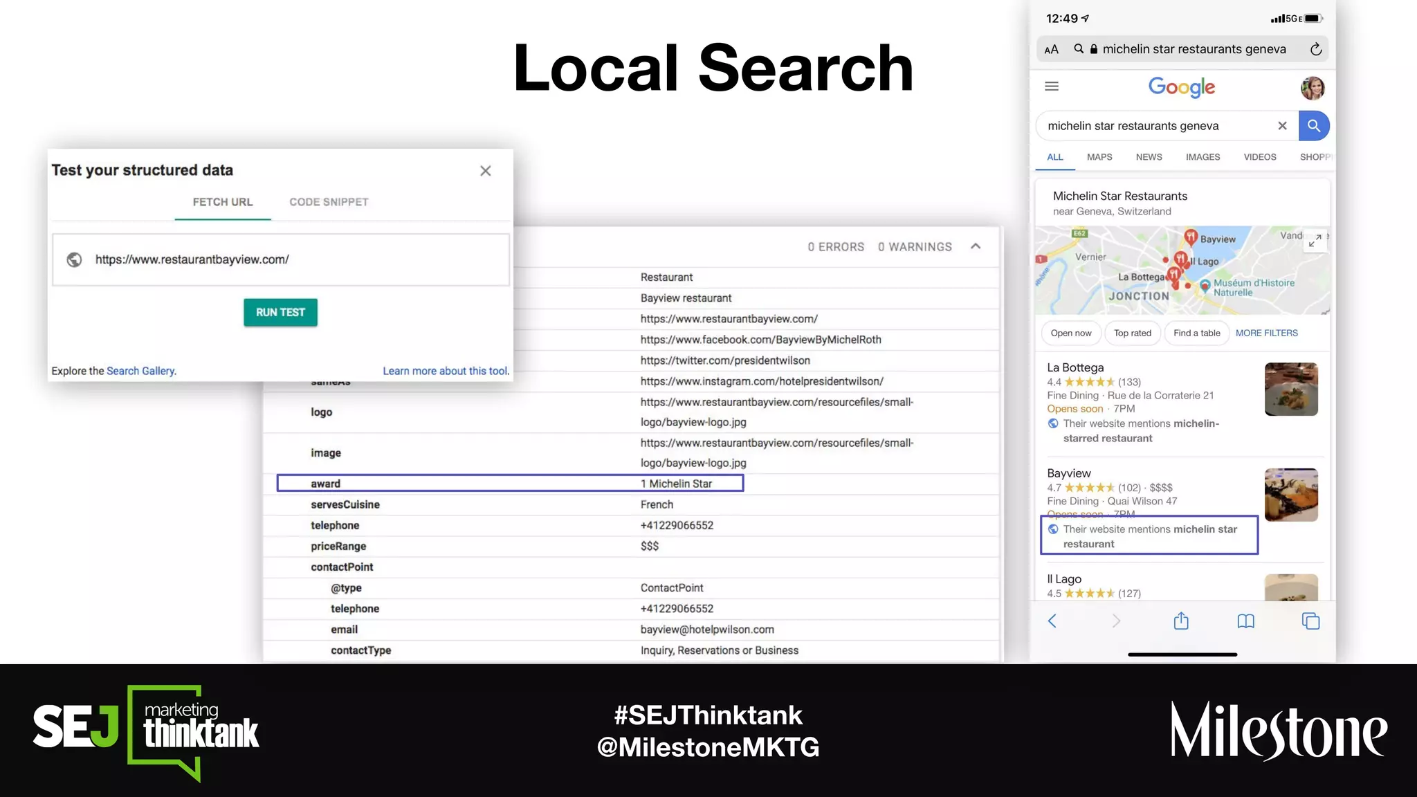 #SEJThinktank
@MilestoneMKTG
Local Search
 