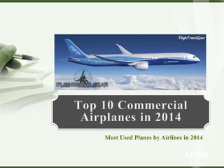 Most Used Planes by Airlines in 2014 
LOGO 
 