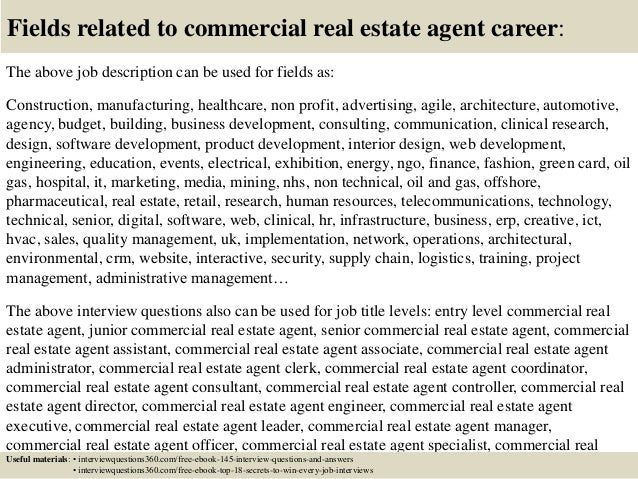 real estate agent job description