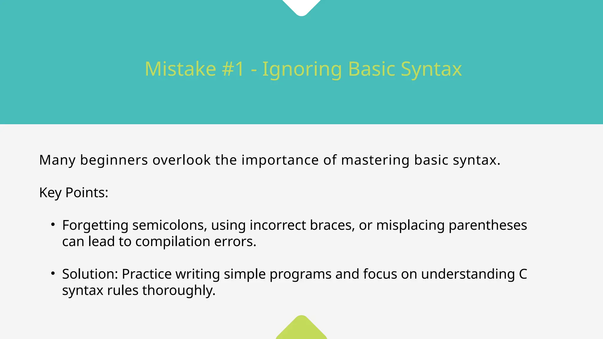 Top 10 Mistakes in Learning C Programming | PPT | Free Download