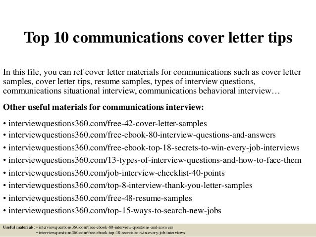 cover letter for telecommunication job