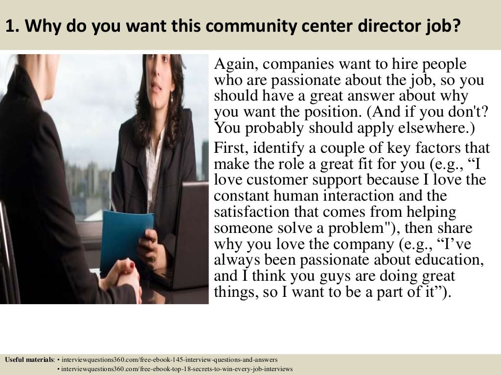community director interview questions