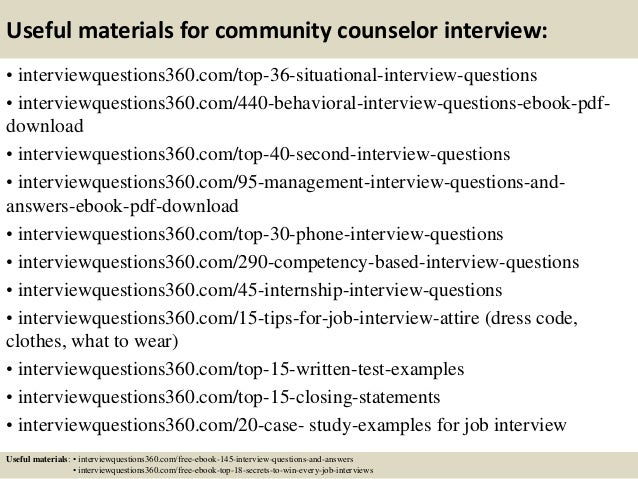 counselor interview questions and answers