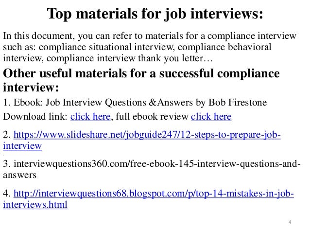 80 compliance interview questions with answers