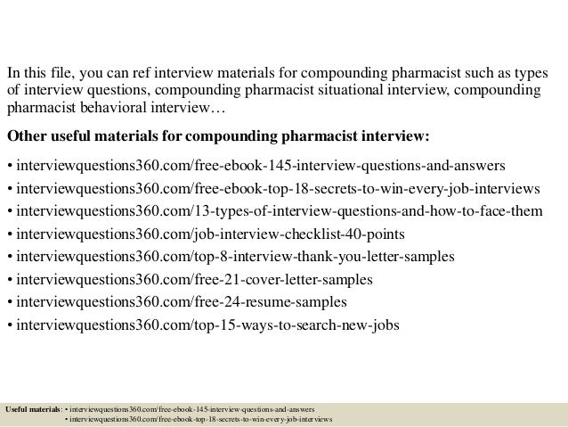 pharmacist interview