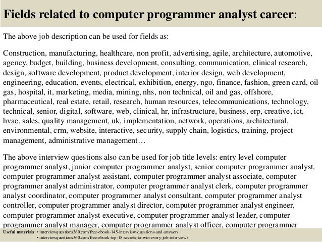 job description for computer programmer