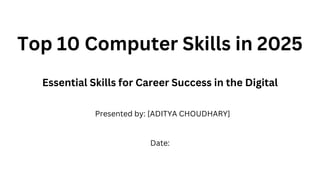 Top 10 Computer Skills with high salary in 2025 | PDF