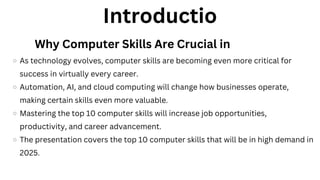 Top 10 Computer Skills with high salary in 2025 | PPT