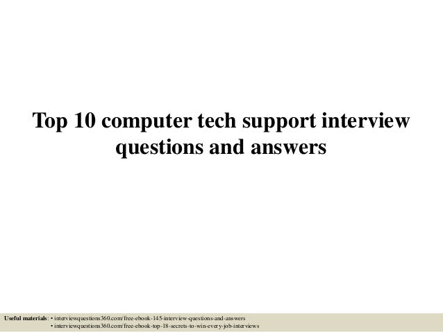 interview questions for it support