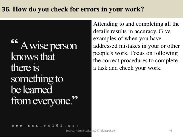 interview questions and answers for administrative assistant