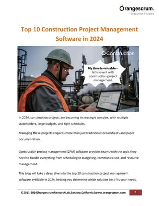 Top 10 Construction Project Management Software in 2024 | PDF
