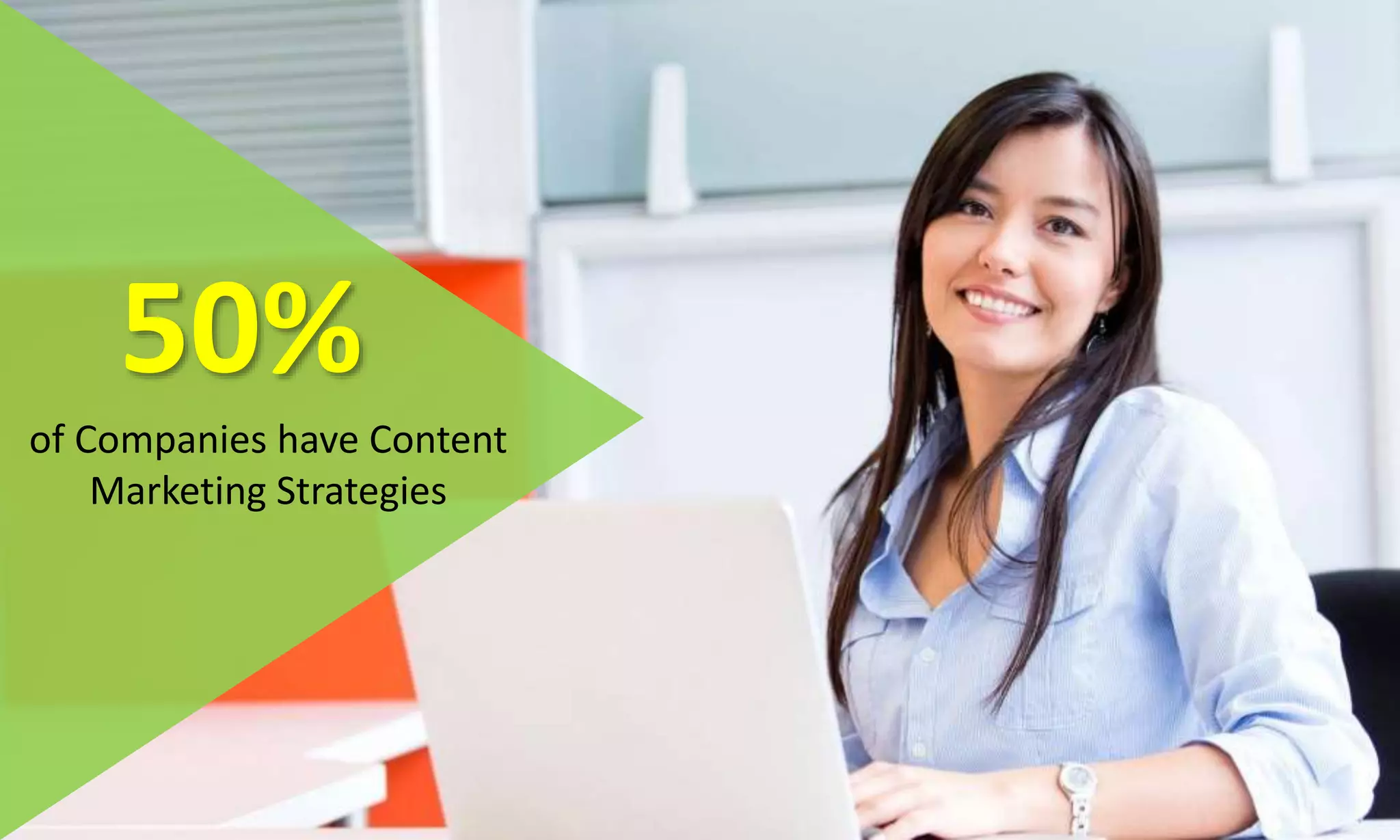 50%
of Companies have Content
Marketing Strategies
 