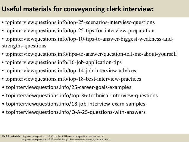 Top 10 Conveyancing Clerk Interview Questions And Answers