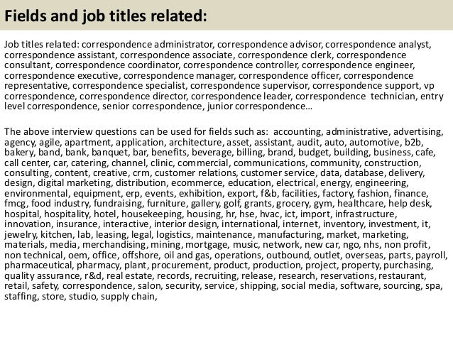 Correspondence Specialist Resume
