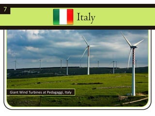 7      ItalyGiant Wind Turbines at Pedagaggi, Italy