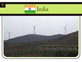 5  IndiaWind turbines along the Road to Hampi, India.