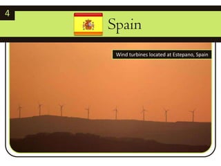 4       SpainWind turbines located at Estepano, Spain