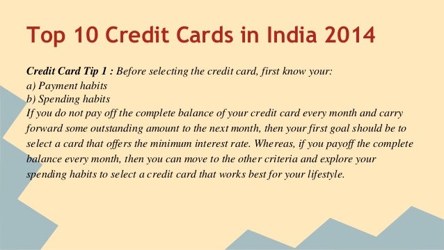 Best credit card options in india