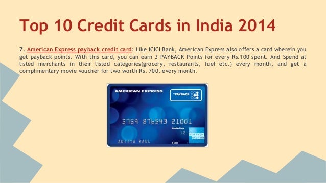 Top 10 credit cards in india 2014