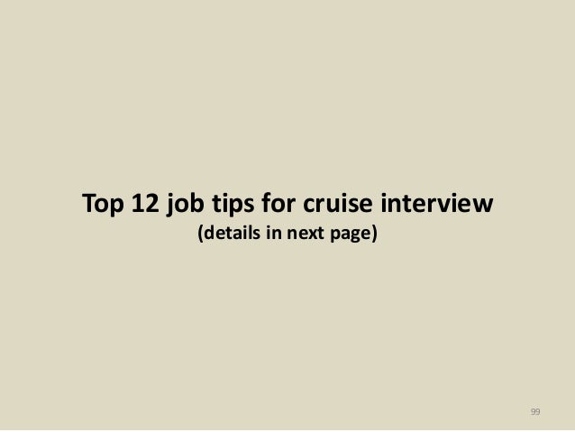 cruise analyst interview questions