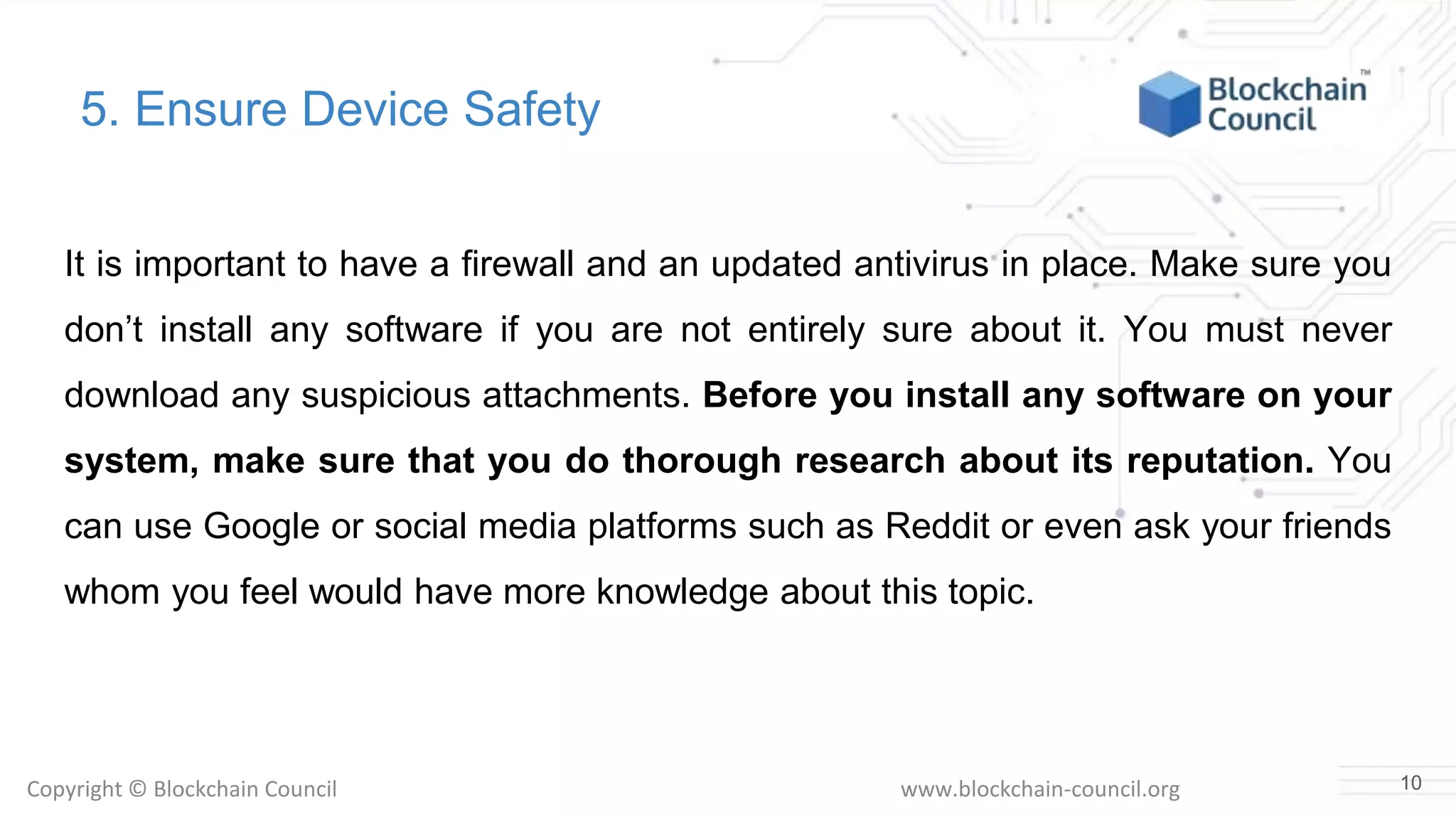 Top 10 cryptocurrency security tips for 2019 | PPT