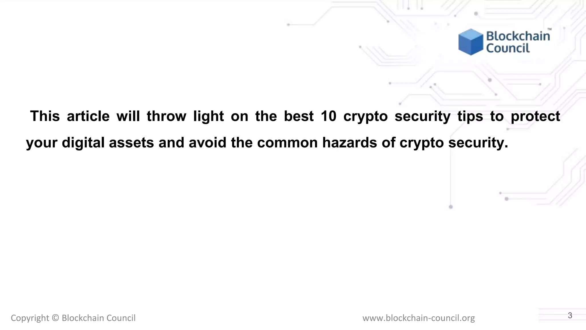 Top 10 cryptocurrency security tips for 2019 | PPTX