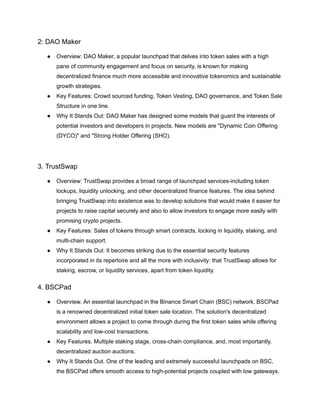 Top 10 crypto launchpad development projects in 2025 | PDF