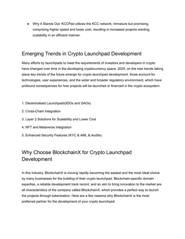 Top 10 crypto launchpad development projects in 2025 | PDF