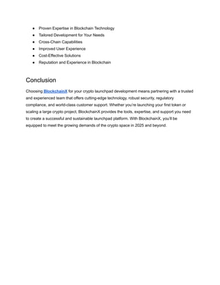 Top 10 crypto launchpad development projects in 2025 | PDF