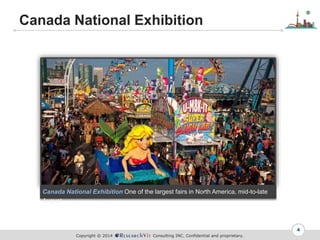 Copyright ? 2014 Consulting INC. Confidential and proprietary.
Canada National Exhibition
4
Canada National Exhibition One of the largest fairs in North America, mid-to-late
August
 