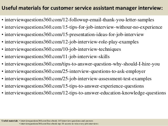 top 10 customer service assistant manager interview questions and ans interview question for assistant manager