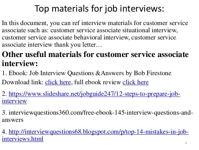 interview answers for customer service