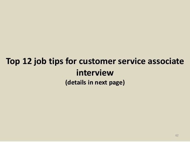 customer service interview tips