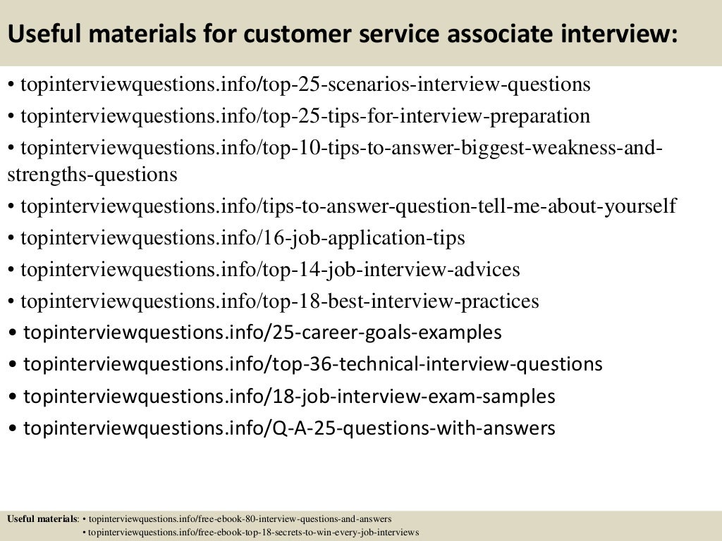 Top 10 Customer Service Associate Interview Questions And Answers Top 10 Customer Service Associate Interview Questions And Answers