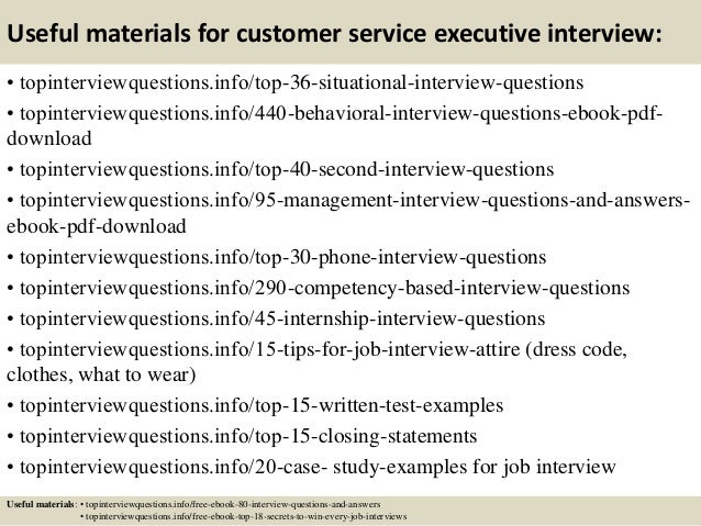 Top 10 customer service executive interview questions and answers