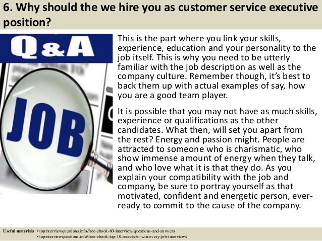 top 10 customer service executive interview questions and answers job description for customer support executive