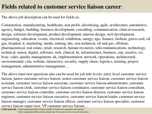 Customer liaison resume