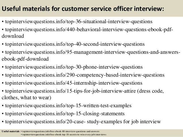 Top 10 customer service officer interview questions and answers