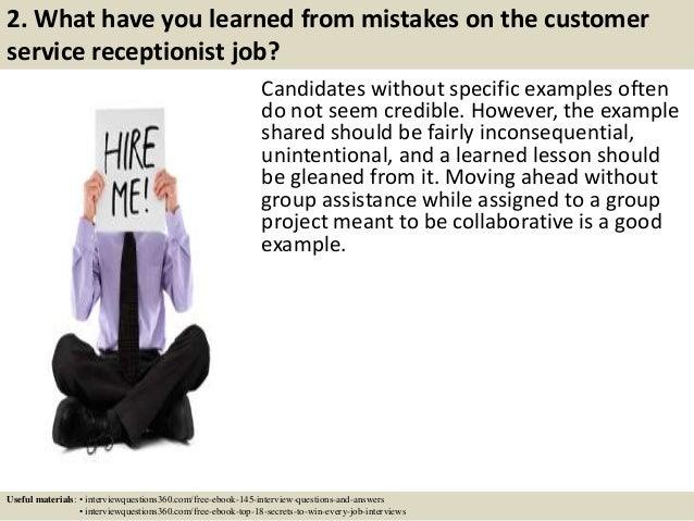 Top 10 Customer Service Receptionist Interview Questions And Answers Top 10 Customer Service Receptionist Interview Questions And Answers