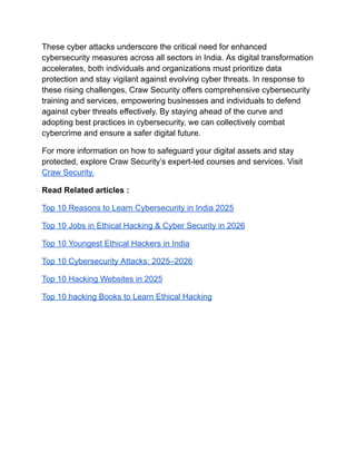 Top 10 Cyber Attacks in India.pdfffffffff | PDF